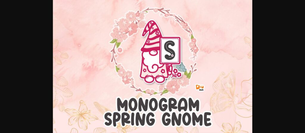 Spring Gnome Monogram Font Poster 3