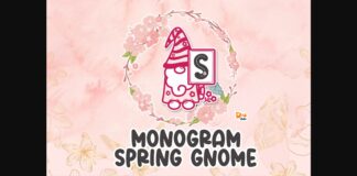 Spring Gnome Monogram Font Poster 1