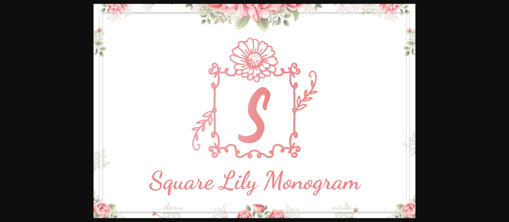 Square Lily Monogram Font Poster 3