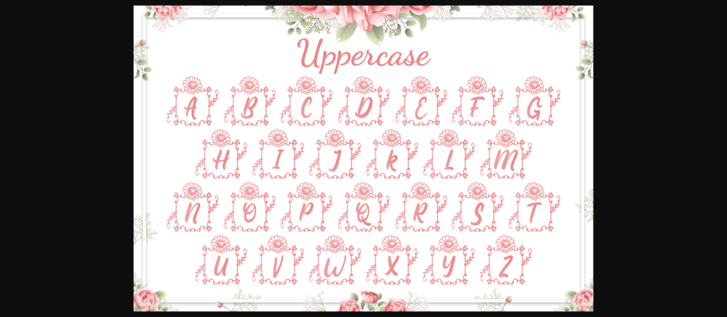 Square Lily Monogram Font Poster 6