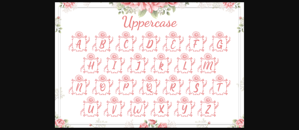 Square Lily Monogram Font Poster 6