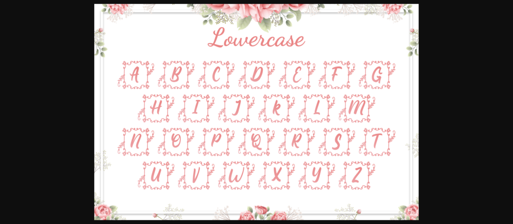 Square Lily Monogram Font Poster 7