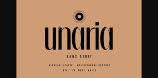 Unaria Font Poster 1