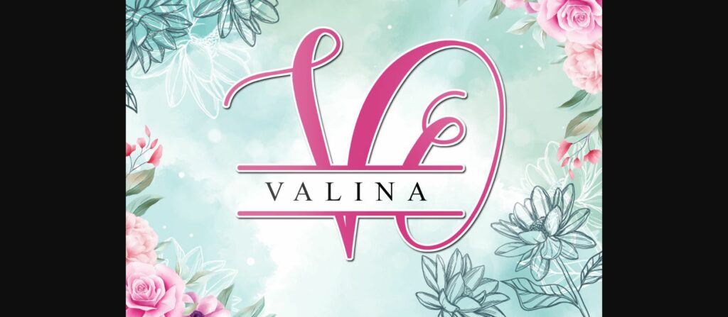 Valina Monogram Font Poster 1