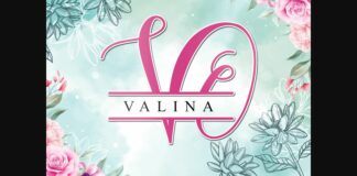 Valina Monogram Font Poster 1