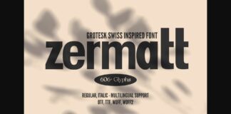 Zermatt Font Poster 1