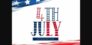 4th July Font Poster 1