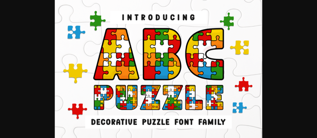 Abc Puzzle Font Poster 1