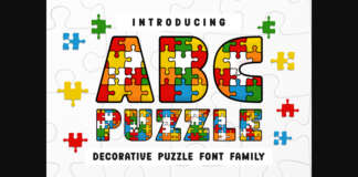 Abc Puzzle Font Poster 1