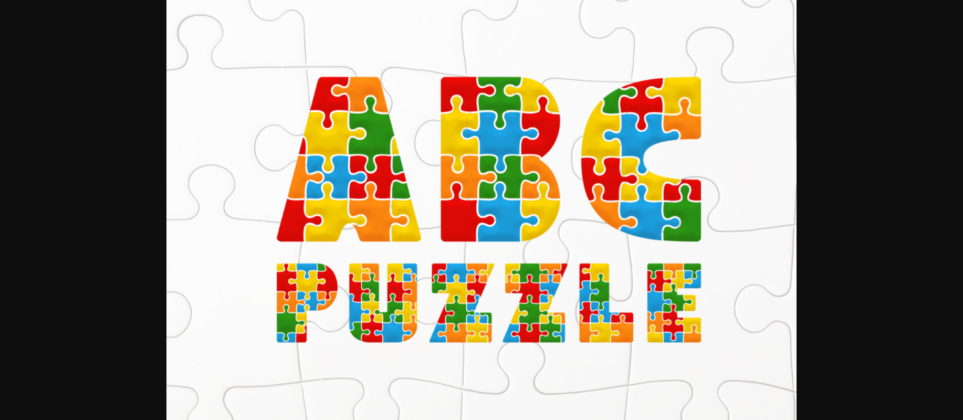 Abc Puzzle Font Poster 6