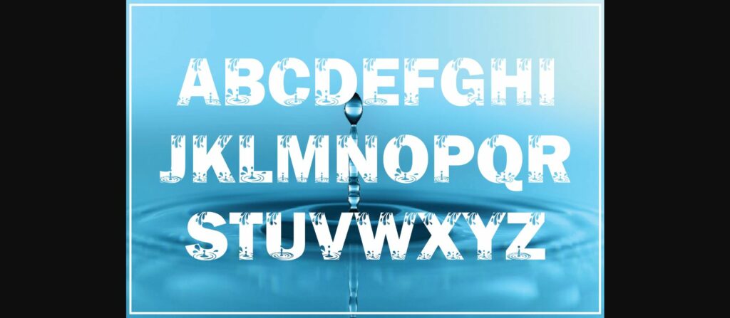 Water Font Poster 4