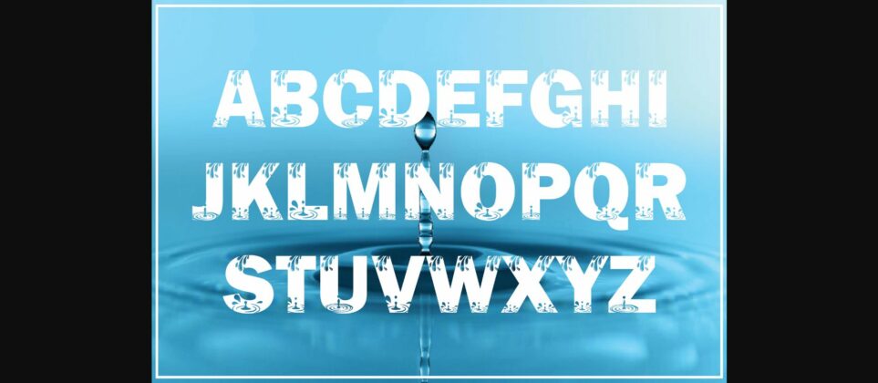 Water Font Poster 2