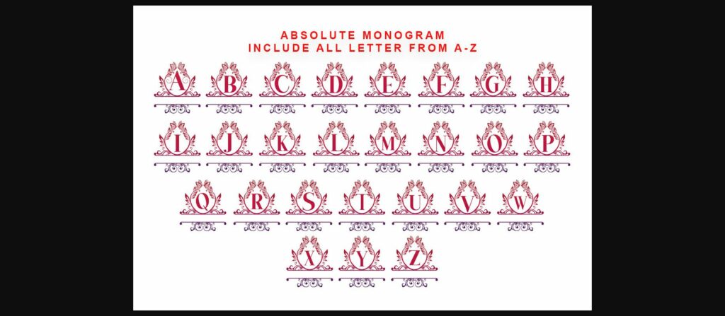 Absolute Monogram Font Poster 6