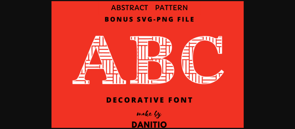 Abstract Pattern Font Poster 3