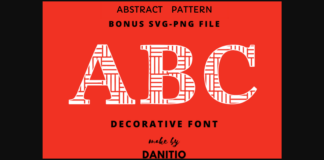 Abstract Pattern Font Poster 1