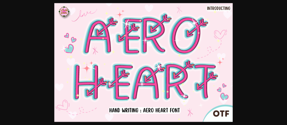 Aero Heart Font Poster 3