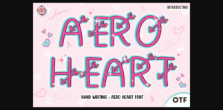 Aero Heart Font Poster 1