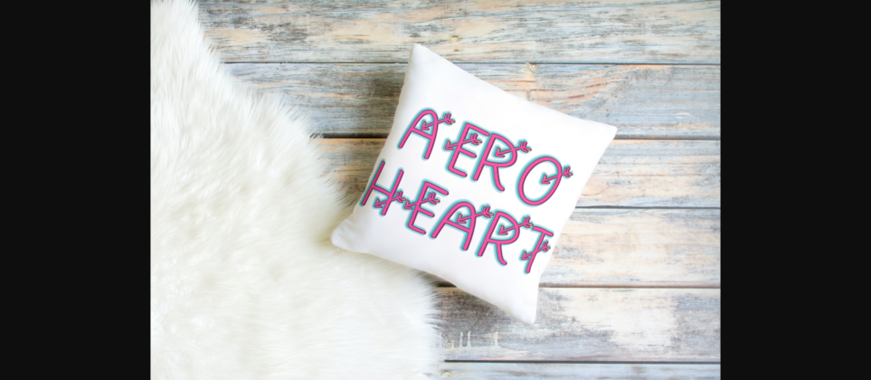 Aero Heart Font Poster 5