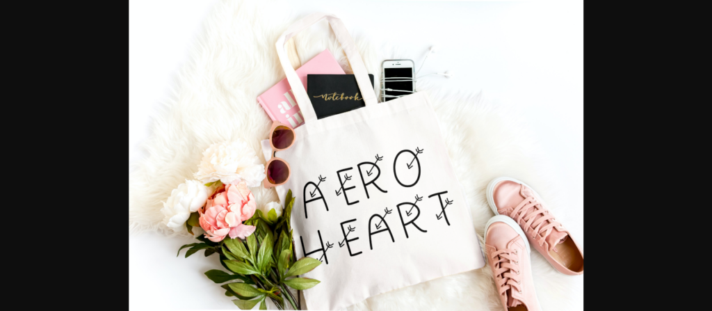 Aero Heart Font Poster 6