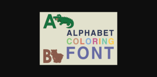 Alphabet Coloring Font Poster 1