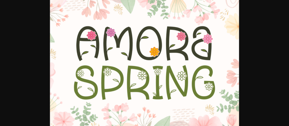 Amora Spring Font Poster 1