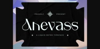 Anevass Font Poster 1