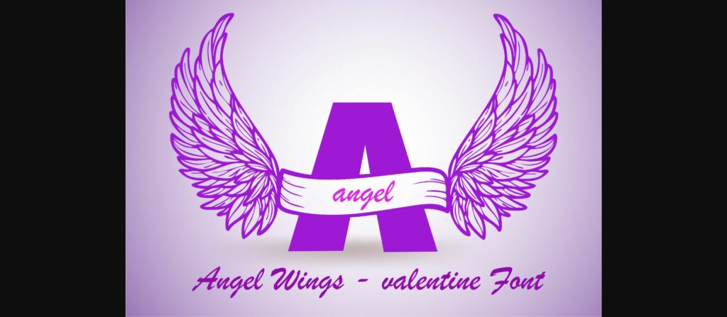 Angel Wings Font Poster 3