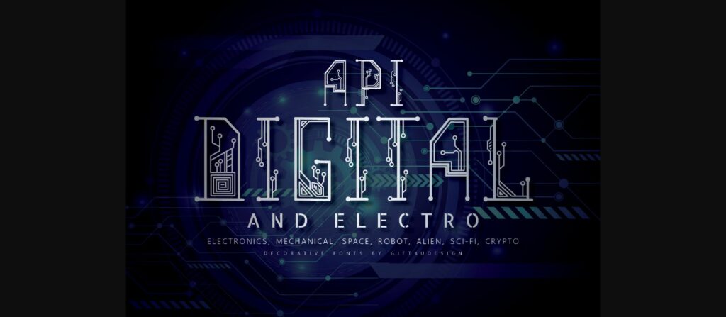 Api-digital Font Poster 3