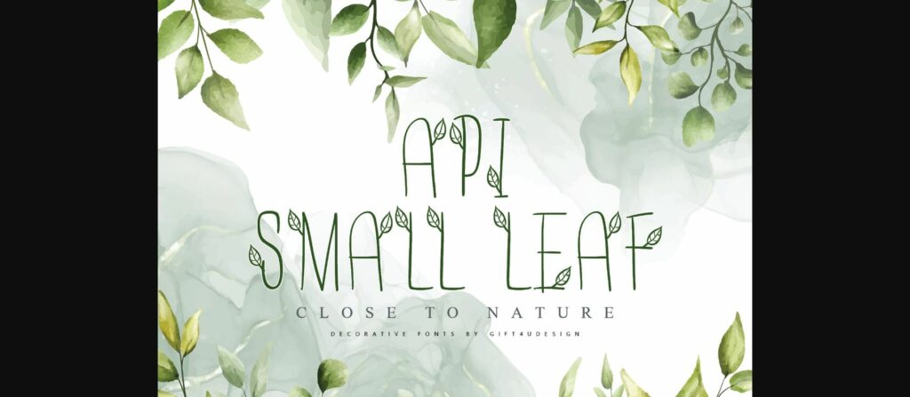 Api-smallleaf Font Poster 3