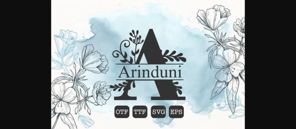 Arinduni Monogram Font Poster 3
