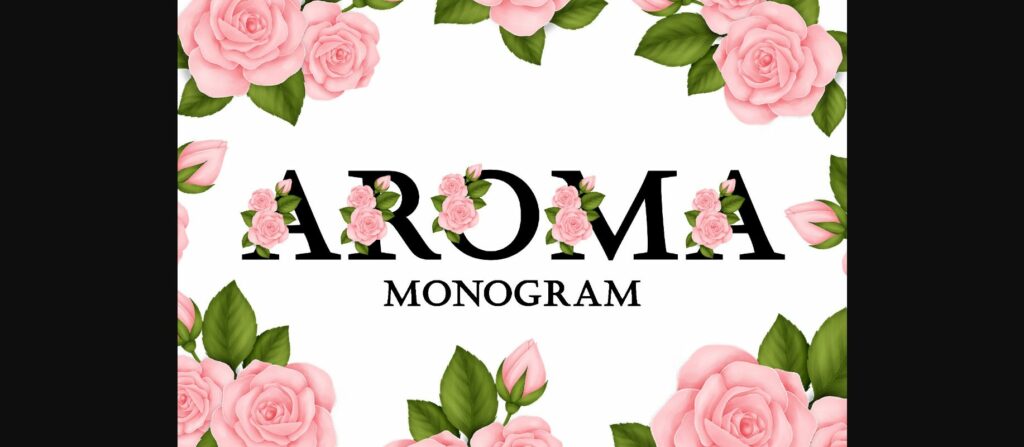 Aroma Monogram Font Poster 3