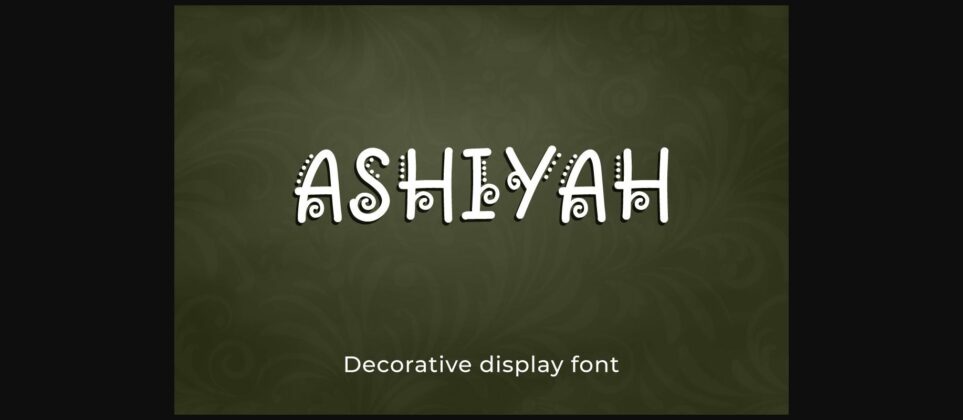 Ashiyah Font Poster 3