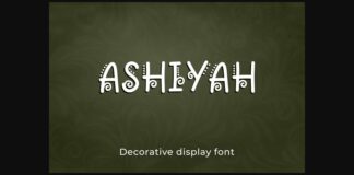 Ashiyah Font Poster 1