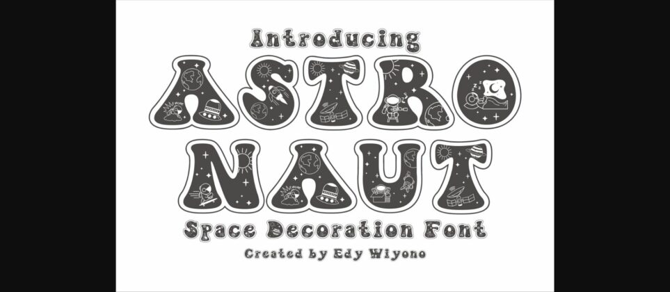 Astronaut Font Poster 3