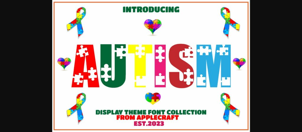 Autism Font Poster 3