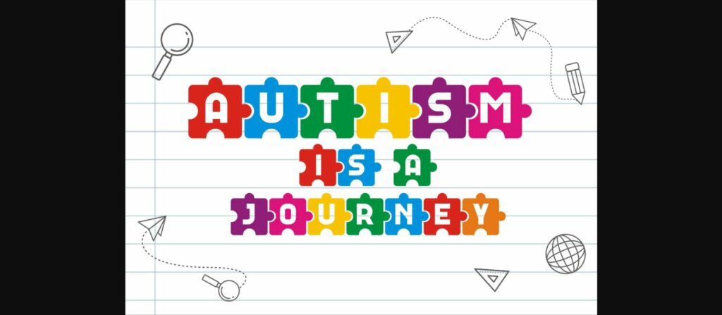 Autism Puzzle Font Poster 5