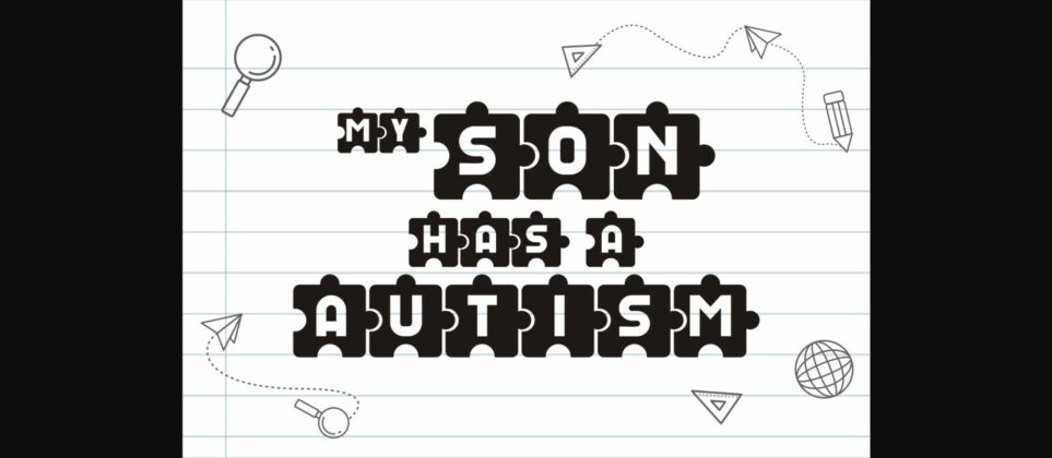 Autism Puzzle Font Poster 6