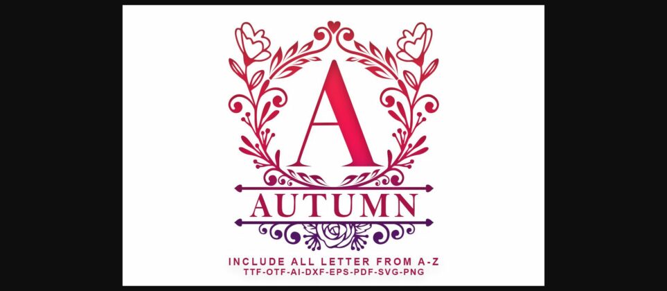 Autumn Monogram Font Poster 3