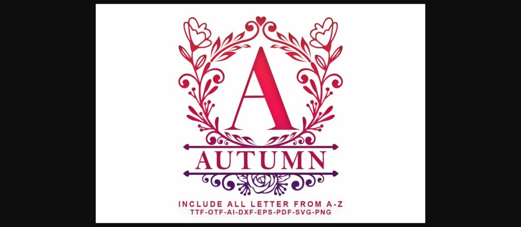 Autumn Monogram Font Poster 1