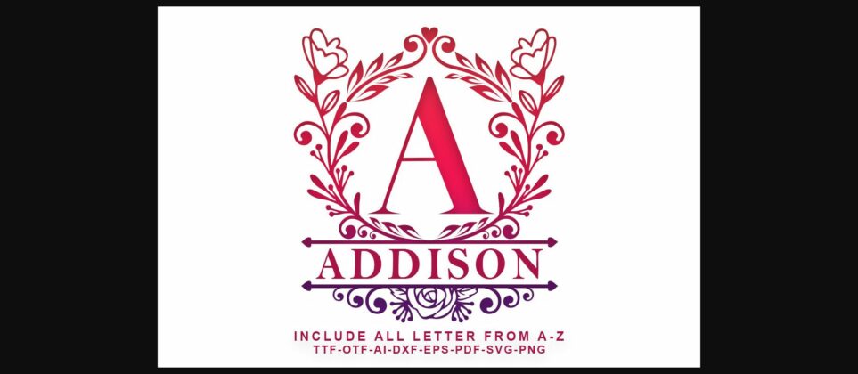 Autumn Monogram Font Poster 4