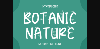 Botanic Nature Font Poster 1