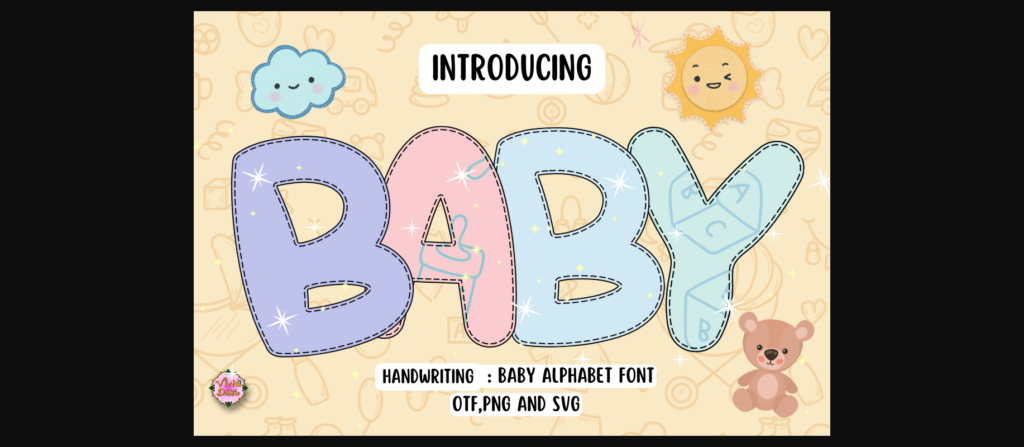 Baby Alphabet Font Poster 3