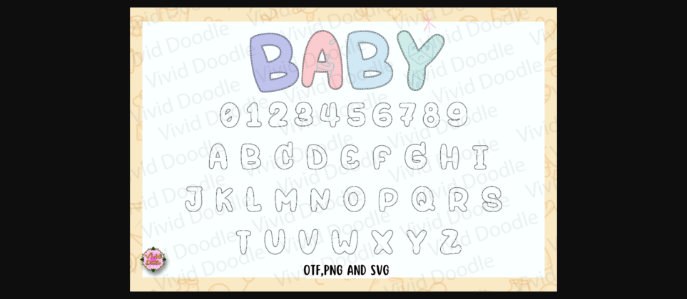 Baby Alphabet Font Poster 4