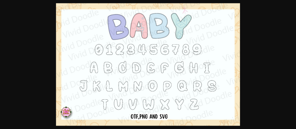 Baby Alphabet Font Poster 2