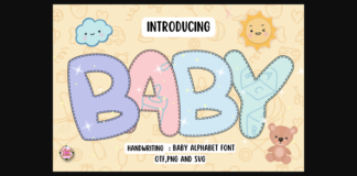 Baby Alphabet Font Poster 1