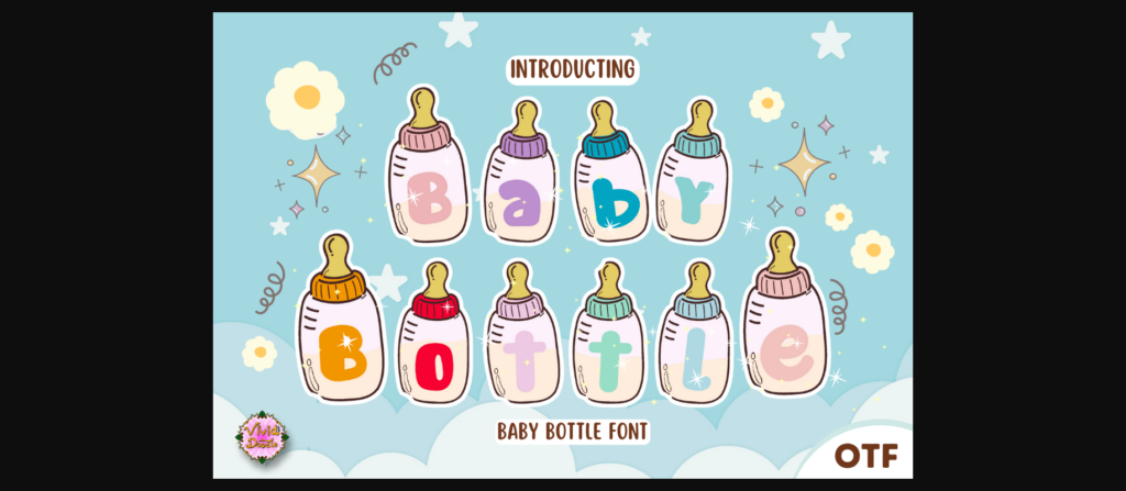 Baby Bottle Font Poster 3