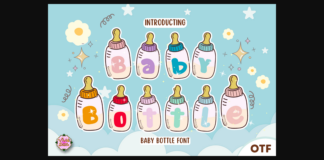 Baby Bottle Font Poster 1