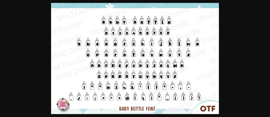 Baby Bottle Font Poster 4