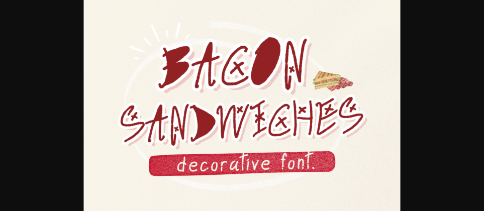 Bacon Sandwiches Font Poster 3