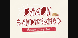 Bacon Sandwiches Font Poster 1